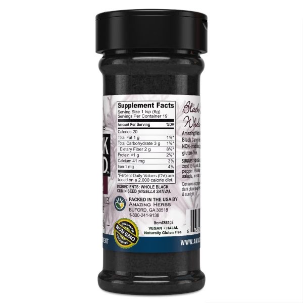 Black Seed WHOLE SEED - Jar 4oz - Image 2